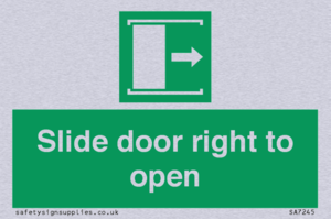 Slide door right to open