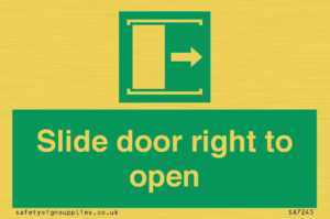 Slide door right to open
