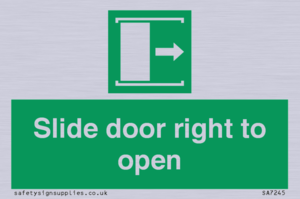 Slide door right to open