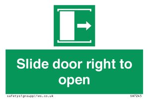 Slide door right to open