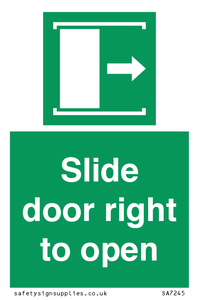 Slide door right to open
