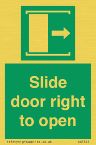 Slide door right to open