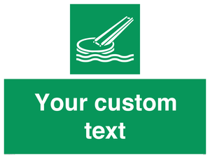 Custom sign safe condition Marine evacuation slide