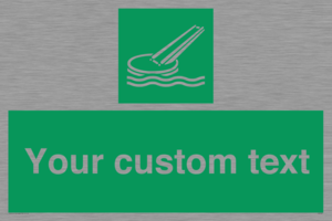 Custom sign safe condition Marine evacuation slide