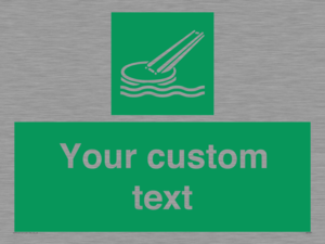 Custom sign safe condition Marine evacuation slide