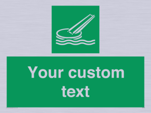 Custom sign safe condition Marine evacuation slide