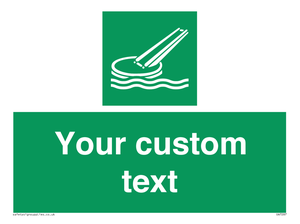 Custom sign safe condition Marine evacuation slide