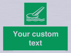 Custom sign safe condition Marine evacuation slide
