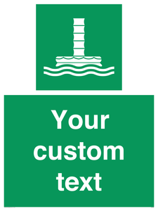 Custom sign safe condition Evacuation chute