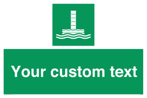 Custom sign safe condition Evacuation chute 