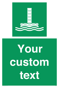 Custom sign safe condition Evacuation chute 