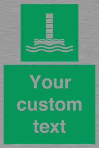 Custom sign safe condition Evacuation chute 