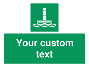 Custom sign safe condition Evacuation chute 