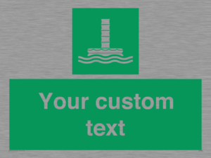 Custom sign safe condition Evacuation chute 