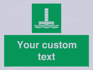 Custom sign safe condition Evacuation chute 