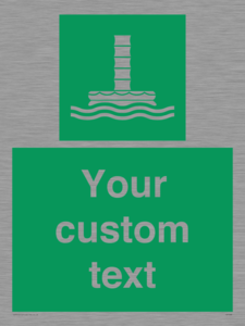 Custom sign safe condition Evacuation chute 