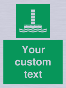 Custom sign safe condition Evacuation chute 