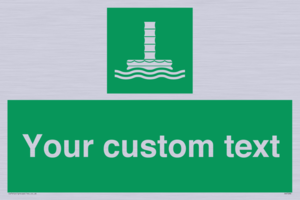 Custom sign safe condition Evacuation chute 