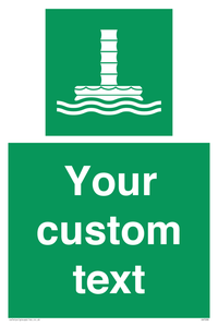 Custom sign safe condition Evacuation chute 