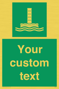 Custom sign safe condition Evacuation chute 