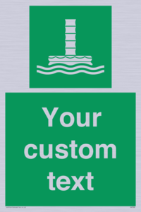 Custom sign safe condition Evacuation chute 