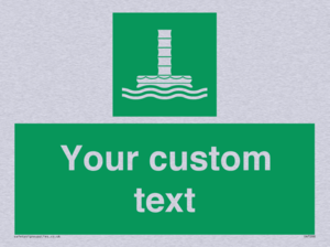 Custom sign safe condition Evacuation chute 