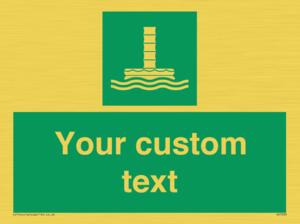 Custom sign safe condition Evacuation chute 