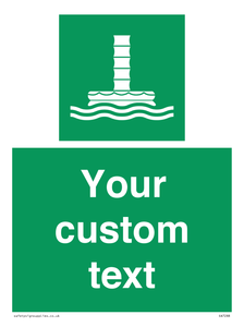 Custom sign safe condition Evacuation chute