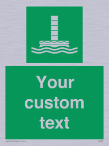 Custom sign safe condition Evacuation chute 