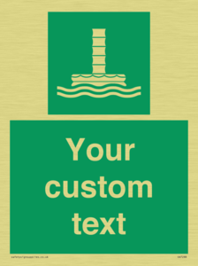 Custom sign safe condition Evacuation chute 