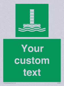 Custom sign safe condition Evacuation chute 