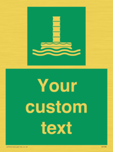 Custom sign safe condition Evacuation chute 