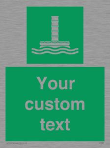 Custom sign safe condition Evacuation chute 