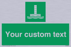 Custom sign safe condition Evacuation chute 