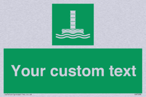 Custom sign safe condition Evacuation chute 