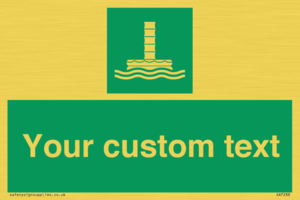 Custom sign safe condition Evacuation chute 