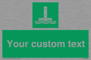 Custom sign safe condition Evacuation chute 