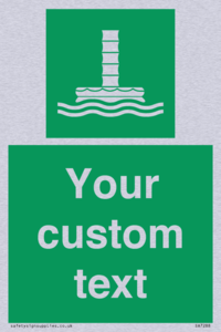 Custom sign safe condition Evacuation chute 