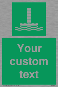 Custom sign safe condition Evacuation chute 