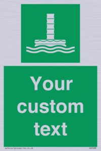 Custom sign safe condition Evacuation chute 