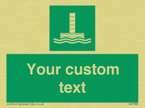 Custom sign safe condition Evacuation chute 