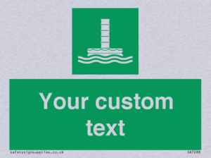 Custom sign safe condition Evacuation chute 