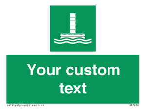 Custom sign safe condition Evacuation chute 