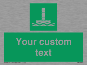 Custom sign safe condition Evacuation chute 