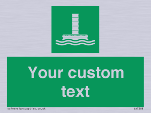 Custom sign safe condition Evacuation chute 