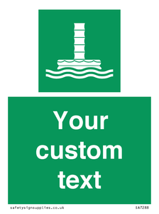 Custom sign safe condition Evacuation chute 