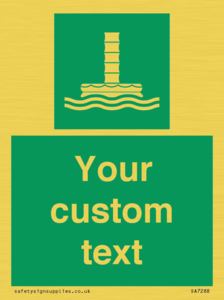 Custom sign safe condition Evacuation chute 