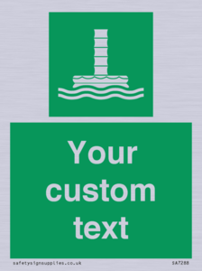 Custom sign safe condition Evacuation chute 