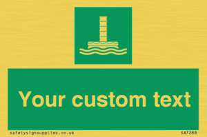 Custom sign safe condition Evacuation chute 