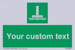 Custom sign safe condition Evacuation chute 